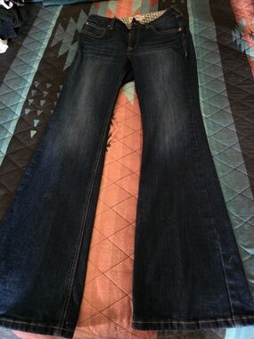 Ariat Dark Indigo High Rise Flare Jeans 28s